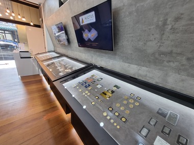 Gold Bars and Coins on Display
