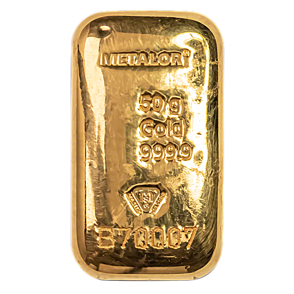 Metalor Cast Gold Bar