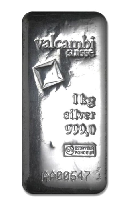 Valcambi Swiss Silver Cast Bars