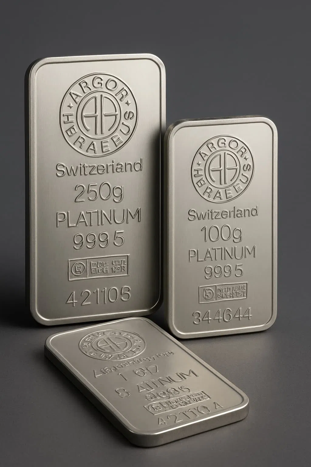 Platinum argor-heraeus minted bars