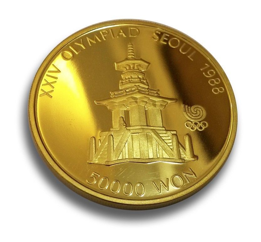 1988-gold-coin-1-oz-south-korea-olympics-pul-guk-temple-in-usd