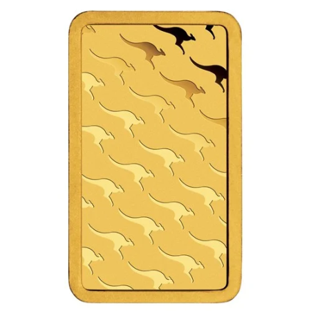 1 Oz Perth Mint Kangaroo Gold Minted Bar Image of 1 Oz Perth Mint Kangaroo Gold Minted Bar