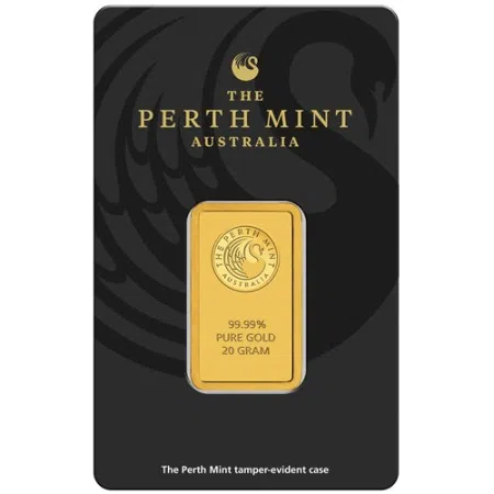 20 Gram Perth Mint Kangaroo Gold Minted Bar