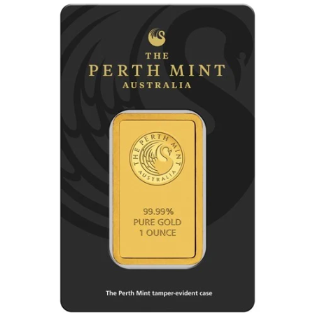 1 Oz Perth Mint Kangaroo Gold Minted Bar 