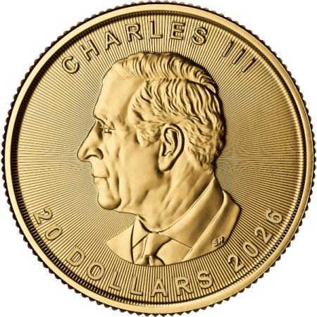 Image of 1/2 Toz Canadian Maple Leaf Gold Coin 2026