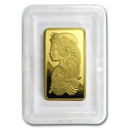 10 Oz Pamp Suisse Lady Fortuna Gold Minted Bar Image of 10 Oz Pamp Suisse Lady Fortuna Gold Minted Bar