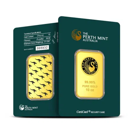 10 Oz Perth Mint Gold Minted Bar 999.9% | Pre-Sale