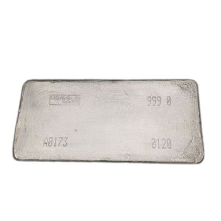 1000 Oz Heraeus Large Silver Cast Bar