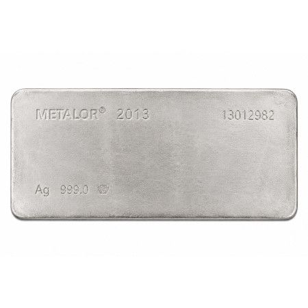 1000 Oz Metalor Large Silver Cast Bar