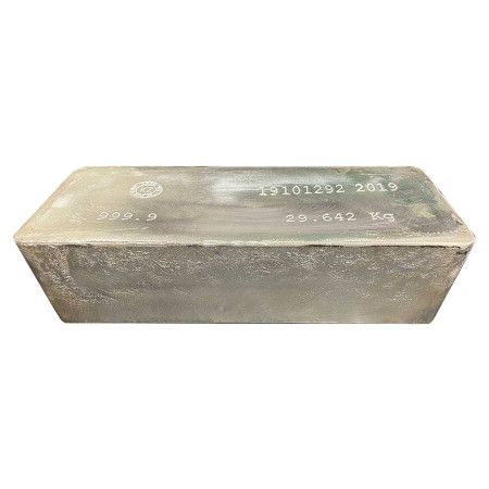 Image of 1000 Oz Toho Zinc Co. Japan Large Silver Cast Bar