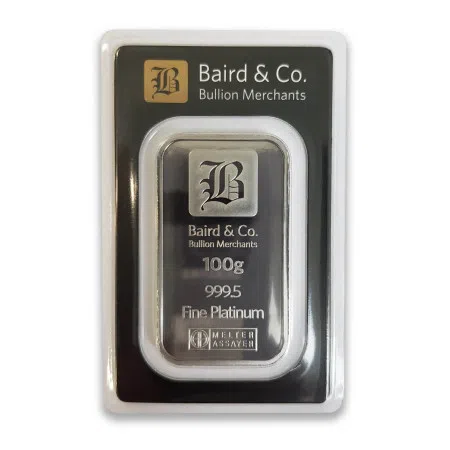 100 gram Argor - Baird Platinum Bar