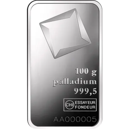 Image of 100 gram Valcambi Suisse Palladium Minted Bar