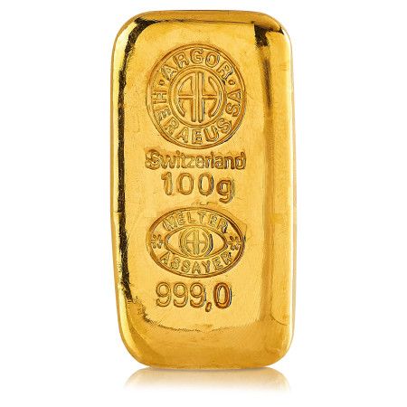 100 gram Argor-Heraeus Gold Cast Bar