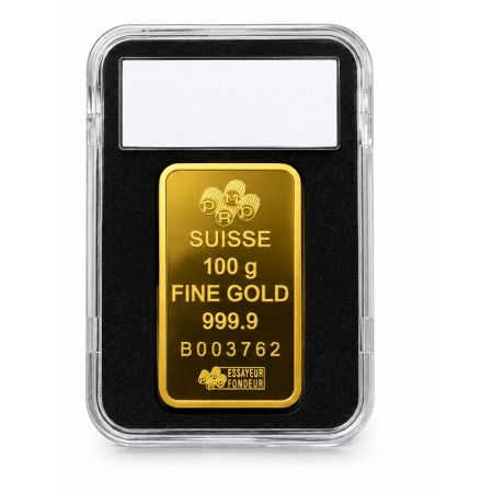 100 Gram PAMP Suisse Lady Fortuna Gold Minted Bar
