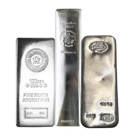 Image of 100 Oz LBMA Brand Silver Bar (Assorted)