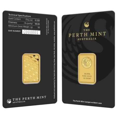 Image of 10 gram Gold Bar - The Perth Mint (In Assay)