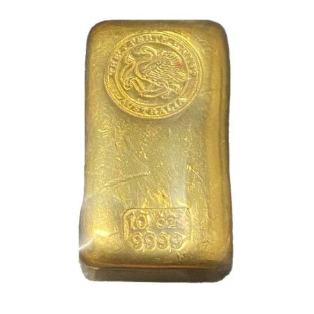 10 oz Perth Mint Gold Cast Bar .9999 Fine
