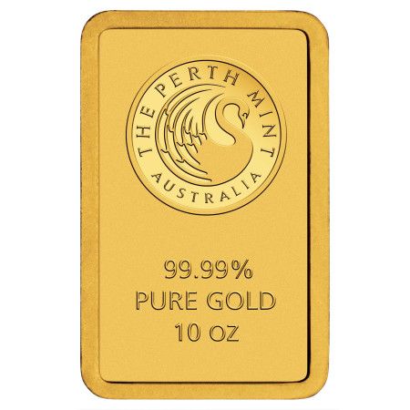 Image of 10 Oz Perth Mint Gold Minted Bar 999.9%