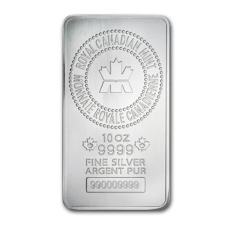10 oz Silver Bar - RCM .9999 Fine 