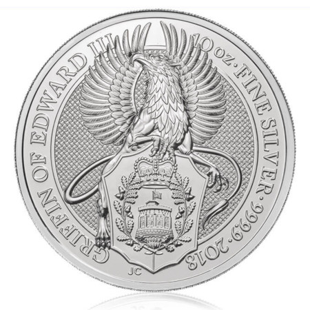 Image of 10 oz Queen's Beasts 2018 | Griffin | Silver Bullion Coin