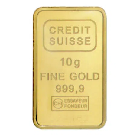 10 Gram Credit Suisse Gold Minted Bar