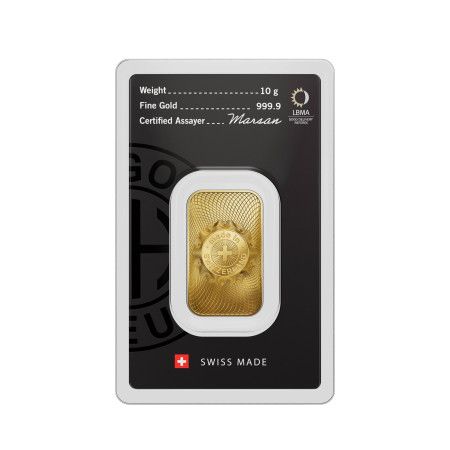Image of 10 Gram Gold Argor-Heraeus Minted Bar