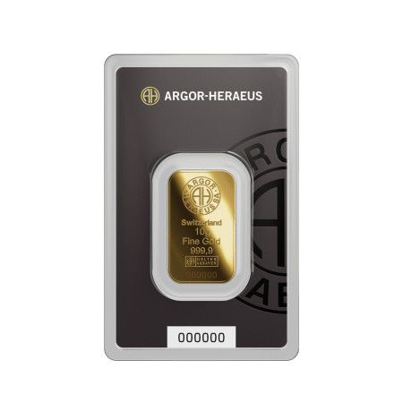Image of 10 Gram Gold Argor-Heraeus Minted Bar