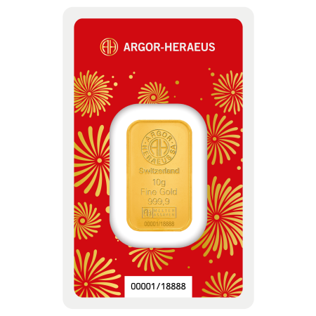 Image of 10 gram Argor-Heraeus Year of the Horse Gold Minted Bar 2026 | PRE-ORDER (ETA. Jan. 2026)