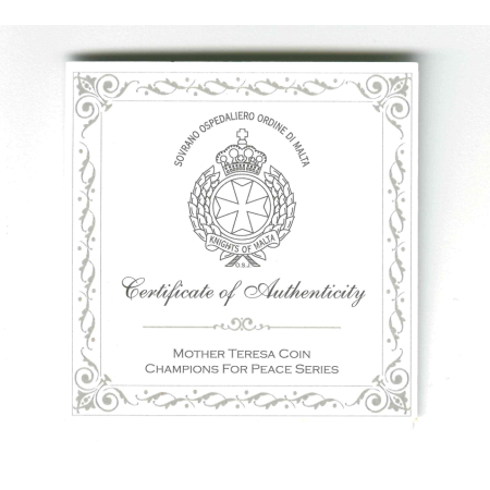 Image of 10 Grams Mother Teresa Champions for Peace Gold Coin Series with COA and box