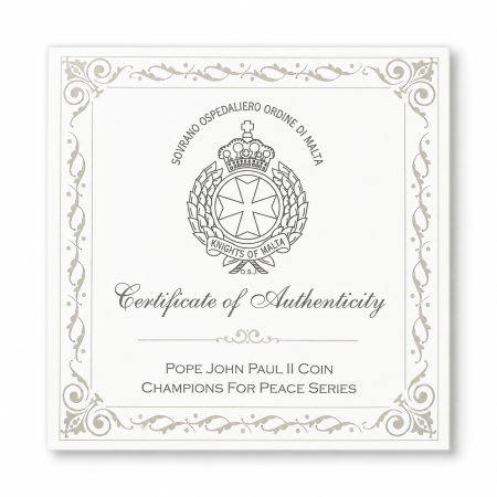 Image of 10 Grams Pope John Paul II Champions for Peace Gold Coin Series with COA and Box