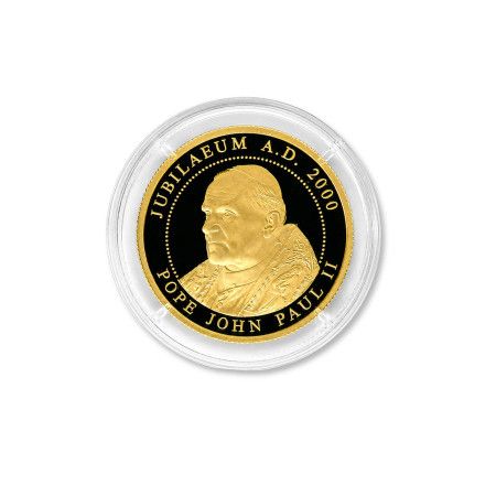 Image of 10 Grams Pope John Paul II Champions for Peace Gold Coin Series with COA and Box
