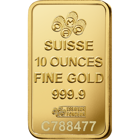 10 Oz Pamp Suisse Lady Fortuna Gold Minted Bar Image of 10 Oz Pamp Suisse Lady Fortuna Gold Minted Bar