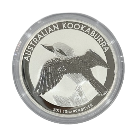 10 Oz Australian Kookaburra Silver Coin 2011 Image of 10 Oz Australian Kookaburra Silver Coin 2011