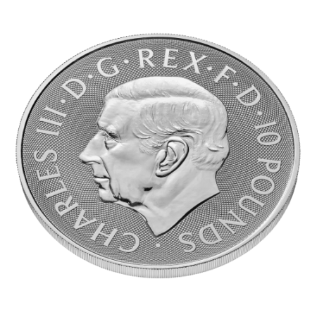 10 Oz Tudor Beasts - The Bull of Clarence Silver BU Coin 2023 Image of 10 Oz Tudor Beasts - The Bull of Clarence Silver BU Coin 2023