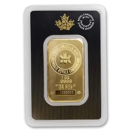 Image of 1 oz Gold RCM Minted bar 999.9% Purity (Assay Card)