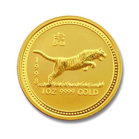 Image of 1 Oz Australian Lunar Series "Year of the Tiger" Gold Coin (1998) (Series 1)