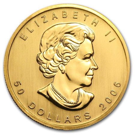 Image of 1/10 Toz Canadian Maple Gold Coin 2006