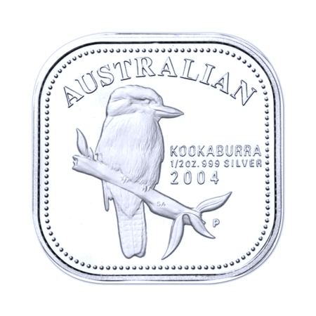 Image of 1/2 Oz Kookaburra 2004 Square Proof Coin Issue w COA