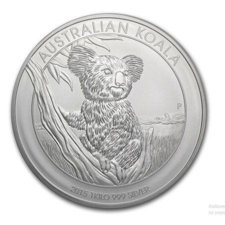 1 kilo 2015 Australia Silver Koala BU Image of 1 kilo 2015 Australia Silver Koala BU