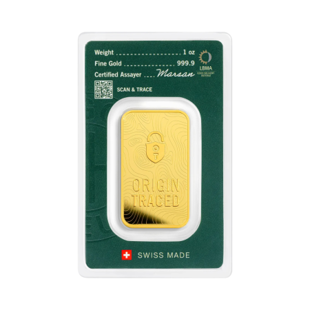 Image of 1 Oz Argor-Heraeus Gold Minted Bar (Origin Traced)