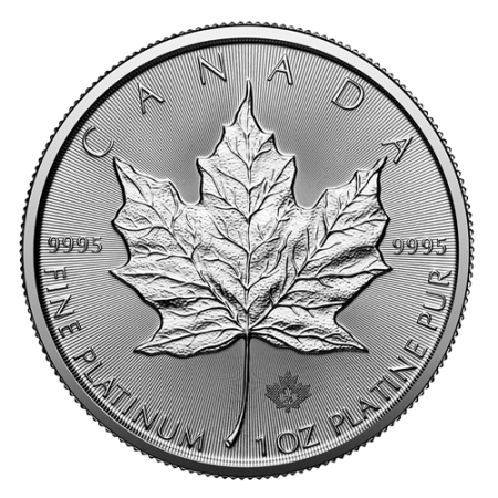 Image of 1 Oz Canada Maple Leaf .9995 Platinum Coin BU 2024