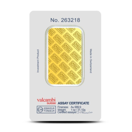"Collectors Pieces" 1 oz Credit Suisse Gold Minted Bar .9999 Fine (In Assay) Image of "Collectors Pieces" 1 oz Credit Suisse Gold Minted Bar .9999 Fine (In Assay)