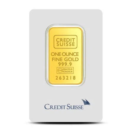 "Collectors Pieces" 1 oz Credit Suisse Gold Minted Bar .9999 Fine (In Assay) 