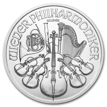 Image of 1 Oz Austrian Philharmonic .999% Fine Silver Coin 2020