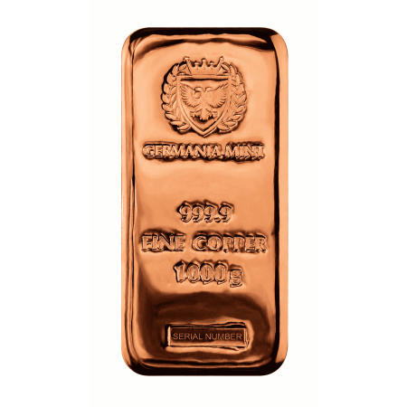 1 Kg Germania Mint Copper Cast Bar