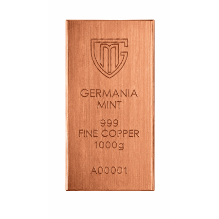 1 Kg Germania Mint Copper Raw Bar