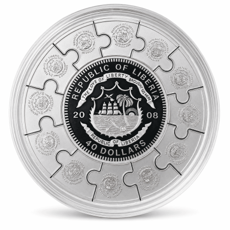 Image of 1 Kg Liberia 100-Dollars St. Paul (Apostle Paulus) Silver Coin 2008