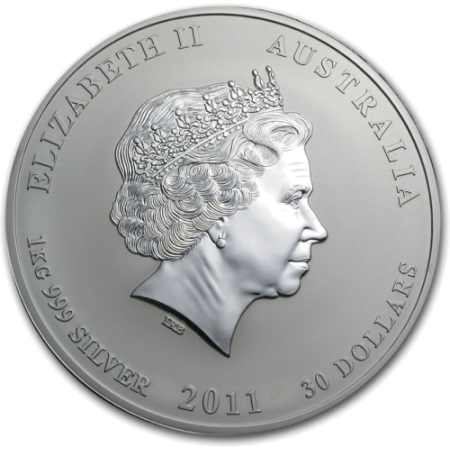 Image of 1 Kilo Australia Year of the Rabbit Silver Coin 2011