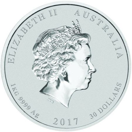 Image of 1 Kilo Australian Lunar Series "Year of the Rooster” Silver Coin 2017