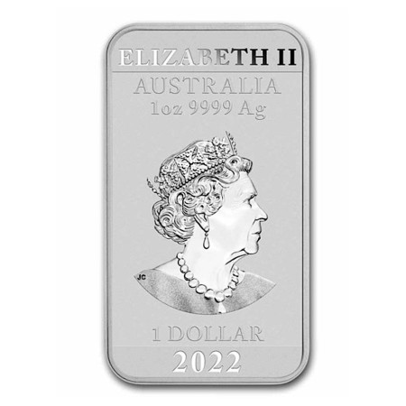 1oz 2022 Perth Mint Dragon Silver Rectangular Coin | IPM Bullion Image of 1oz 2022 Perth Mint Dragon Silver Rectangular Coin | IPM Bullion